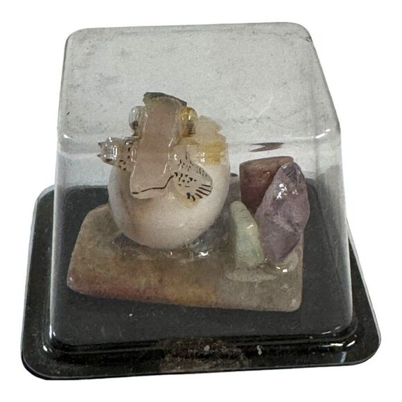 Gemcrafts Happy Birthday Snail Figurines Set Of 4 Gift Decor Gemstone Craft - Picture 5 of 6